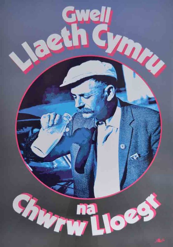 Llun o 'Poster Gwell Llaeth Cymru'