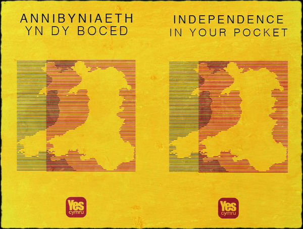 Llun o 'Annibyniaeth yn Dy Boced / Independence in Your Pocket' gan Yes Cymru