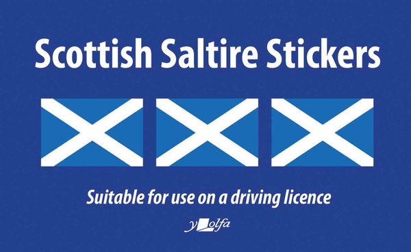 Llun o 'Scottish Saltire Stickers' 
                              gan Y Lolfa