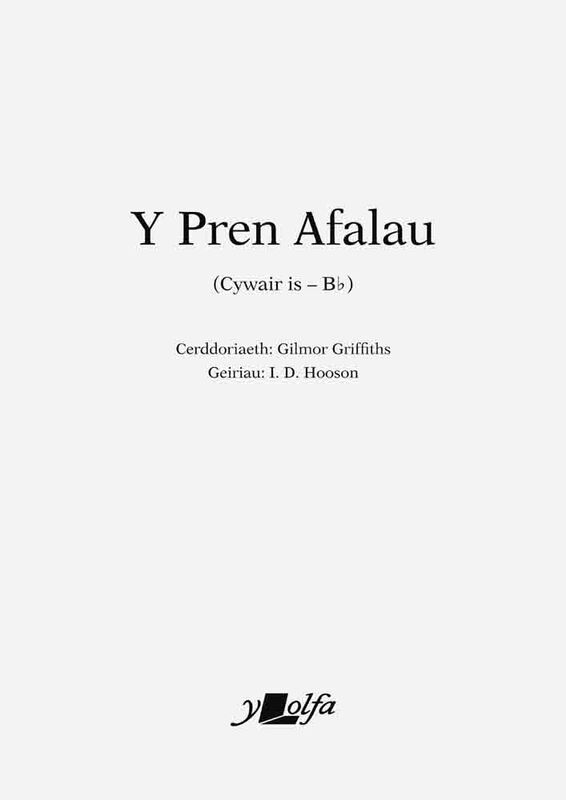 A picture of 'Y Pren Afalau - Cywair B fflat (PDF)' 
                              by Gilmor Griffiths