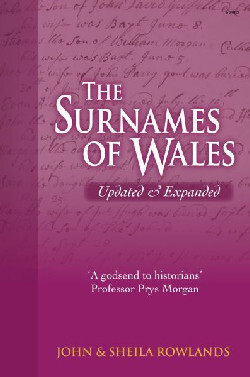 Llun o 'The Surnames of Wales' 
                              gan John Rowlands, Sheila Rowlands
